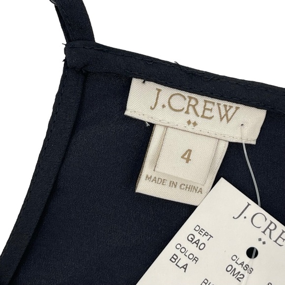 J. Crew Women’s size 4 Black White Racerback Lightweight Blouse tank top NWT - Picture 2 of 7